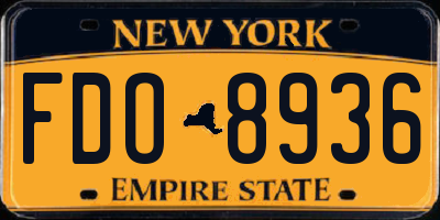 NY license plate FDO8936