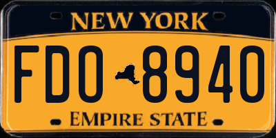 NY license plate FDO8940