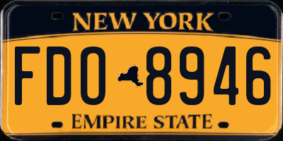 NY license plate FDO8946