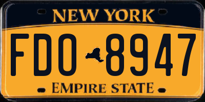 NY license plate FDO8947
