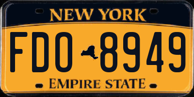 NY license plate FDO8949