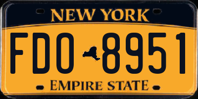 NY license plate FDO8951