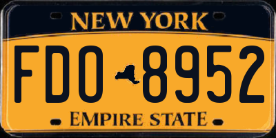 NY license plate FDO8952