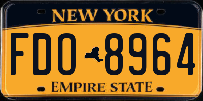 NY license plate FDO8964