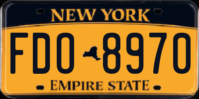 NY license plate FDO8970
