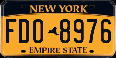 NY license plate FDO8976