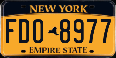 NY license plate FDO8977