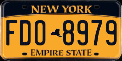 NY license plate FDO8979