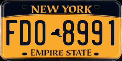 NY license plate FDO8991