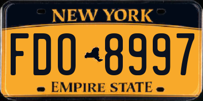 NY license plate FDO8997