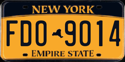NY license plate FDO9014