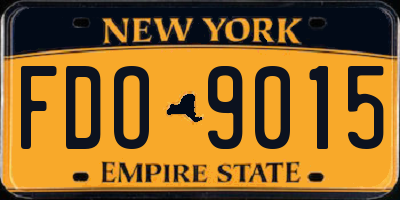 NY license plate FDO9015