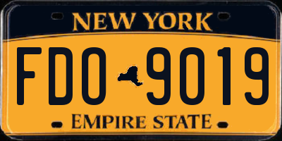 NY license plate FDO9019