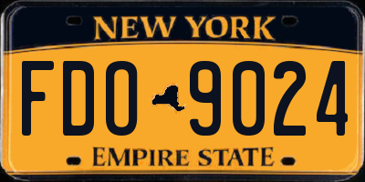 NY license plate FDO9024