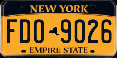 NY license plate FDO9026