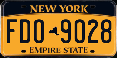 NY license plate FDO9028