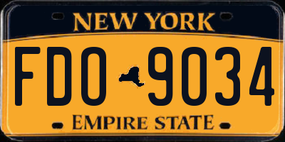 NY license plate FDO9034