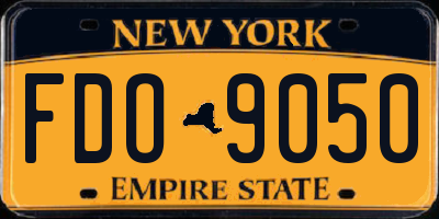 NY license plate FDO9050
