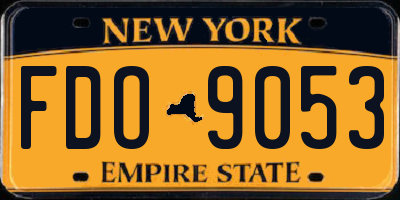 NY license plate FDO9053