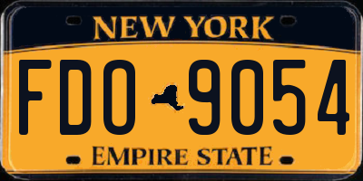 NY license plate FDO9054