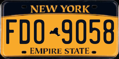 NY license plate FDO9058