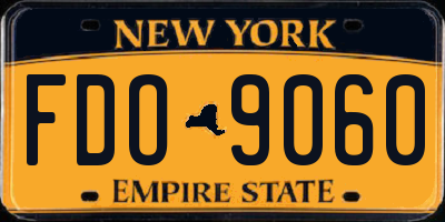 NY license plate FDO9060