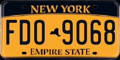 NY license plate FDO9068