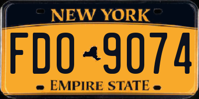 NY license plate FDO9074