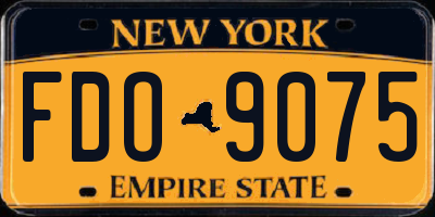 NY license plate FDO9075