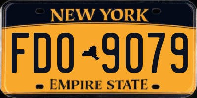 NY license plate FDO9079