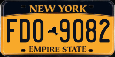 NY license plate FDO9082