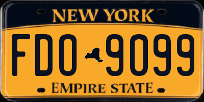 NY license plate FDO9099