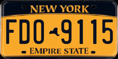 NY license plate FDO9115