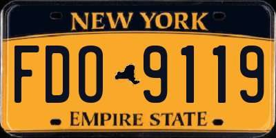 NY license plate FDO9119