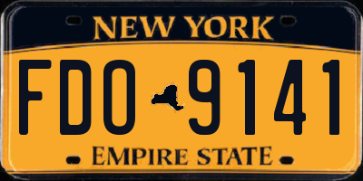 NY license plate FDO9141