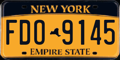 NY license plate FDO9145