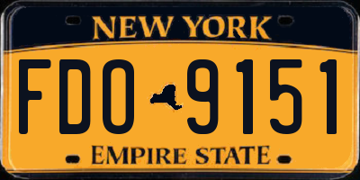 NY license plate FDO9151