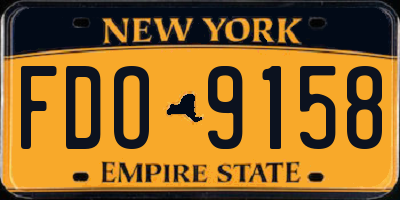 NY license plate FDO9158