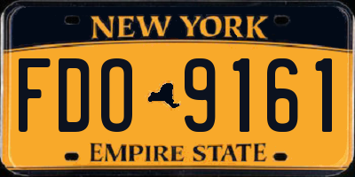NY license plate FDO9161