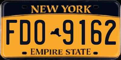 NY license plate FDO9162