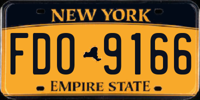 NY license plate FDO9166