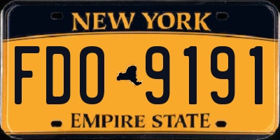 NY license plate FDO9191