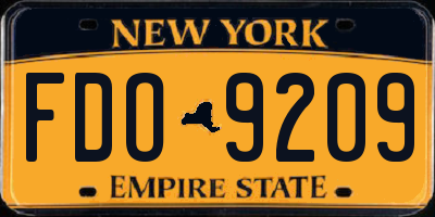NY license plate FDO9209