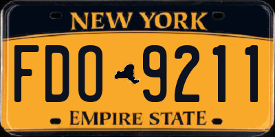 NY license plate FDO9211
