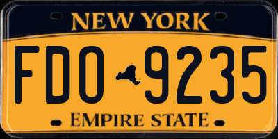 NY license plate FDO9235