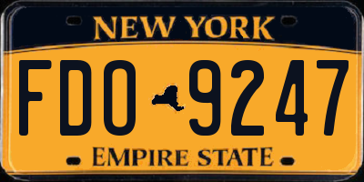 NY license plate FDO9247