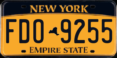 NY license plate FDO9255