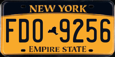 NY license plate FDO9256