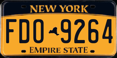 NY license plate FDO9264