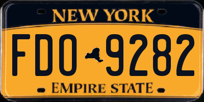 NY license plate FDO9282